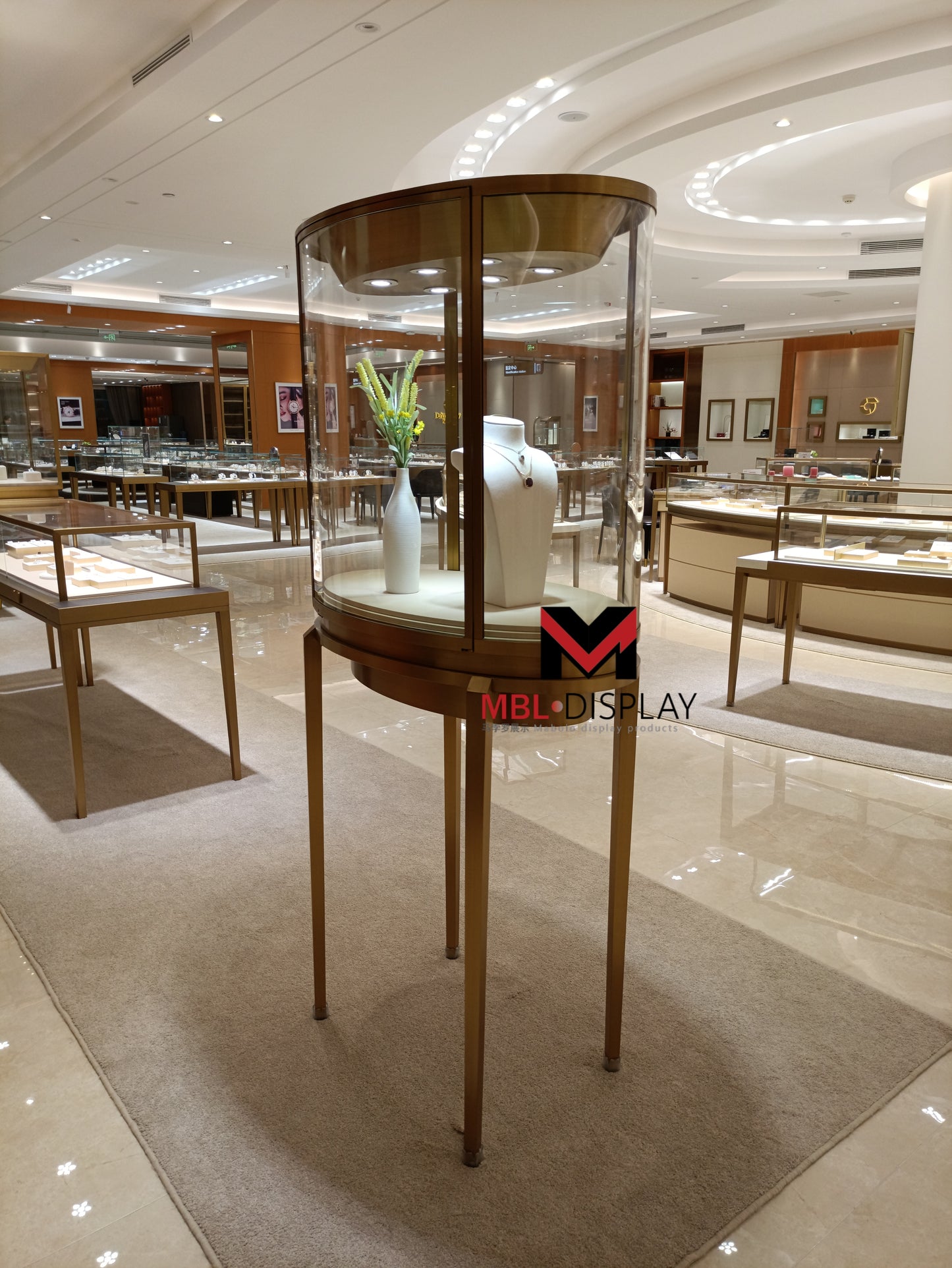 Multi-Layered Jewelry Cabinets for Organized Display