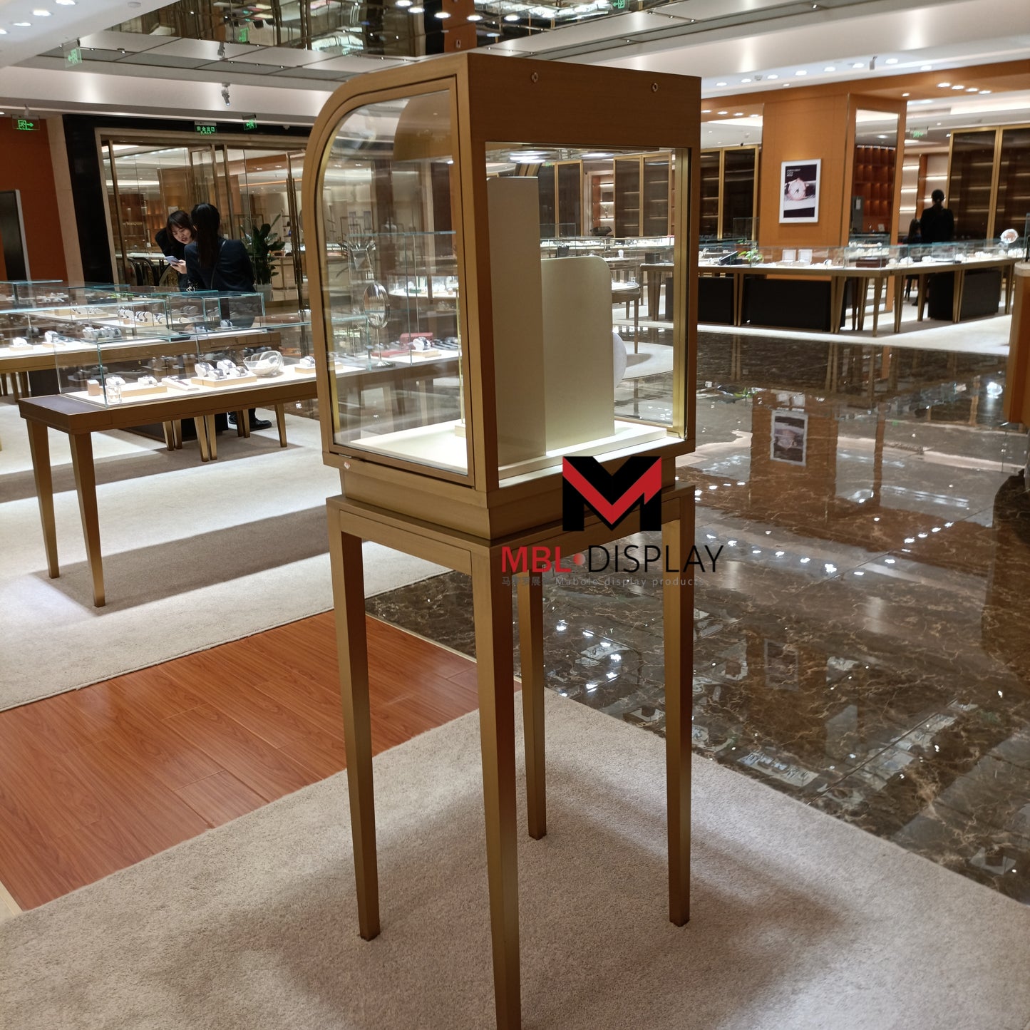 Custom shopping mall glass cabinet display cabinet Jewelry counter sample exhibition display cabinet Museum cultural relics booth